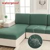 Wasserdichte Sofa-Sitzkissenbezüge Jacquard Elastisch Wohnsofa Schutzbezüge Luftstuhlabdeckungen Waschbare Abnehmbare Sofabezüge Wohnzimmer