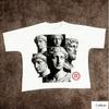 Vintage Retro Future Unisex Cotton TShirt with Retro Greek Sculpture Art and Collage Print Retro Streetwear Tee