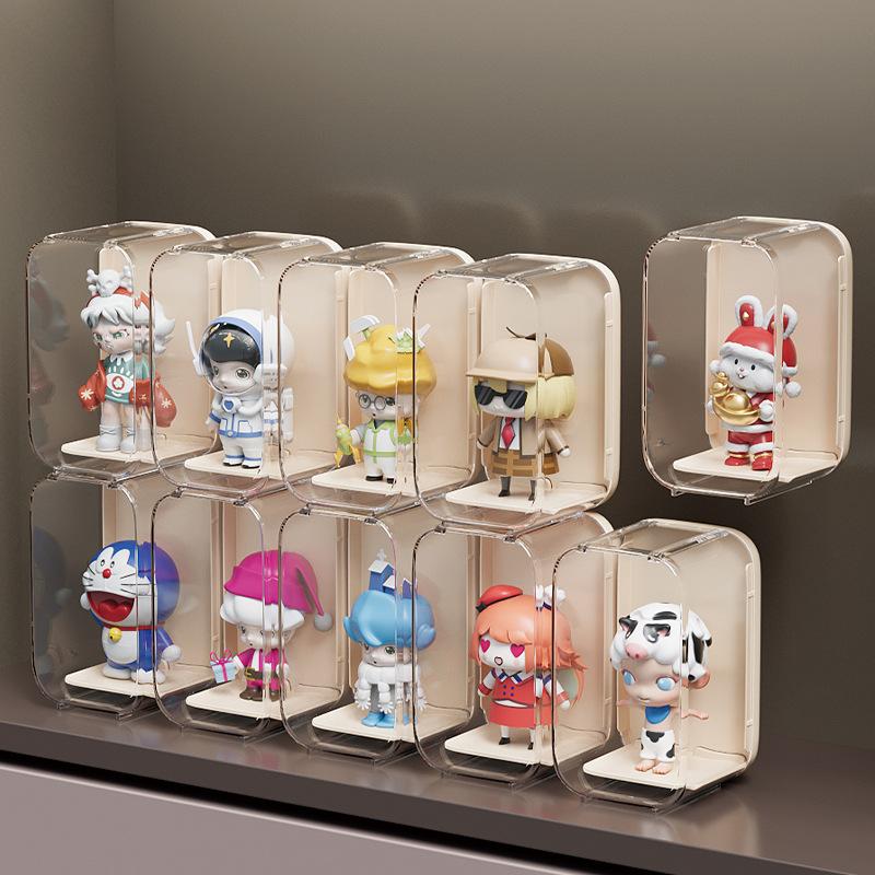 Blind Box Storage Display Stand Desktop Bubble Mart Display Cabinet Transparent Dust-proof Doll Figurine Storage Box