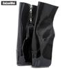 Stivaletti da balletto con zeppa da donna Stivaletti senza tacco con tacco alto 18 cm Stivaletti YKK con cerniera sexy Fetish Pinup RTBU