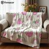 Strawberry Cupcake Lightweight Microfiber Soft Christmas Fleece Blanket Warm Cozy Throw for Bed Sofa Office Travel All Season