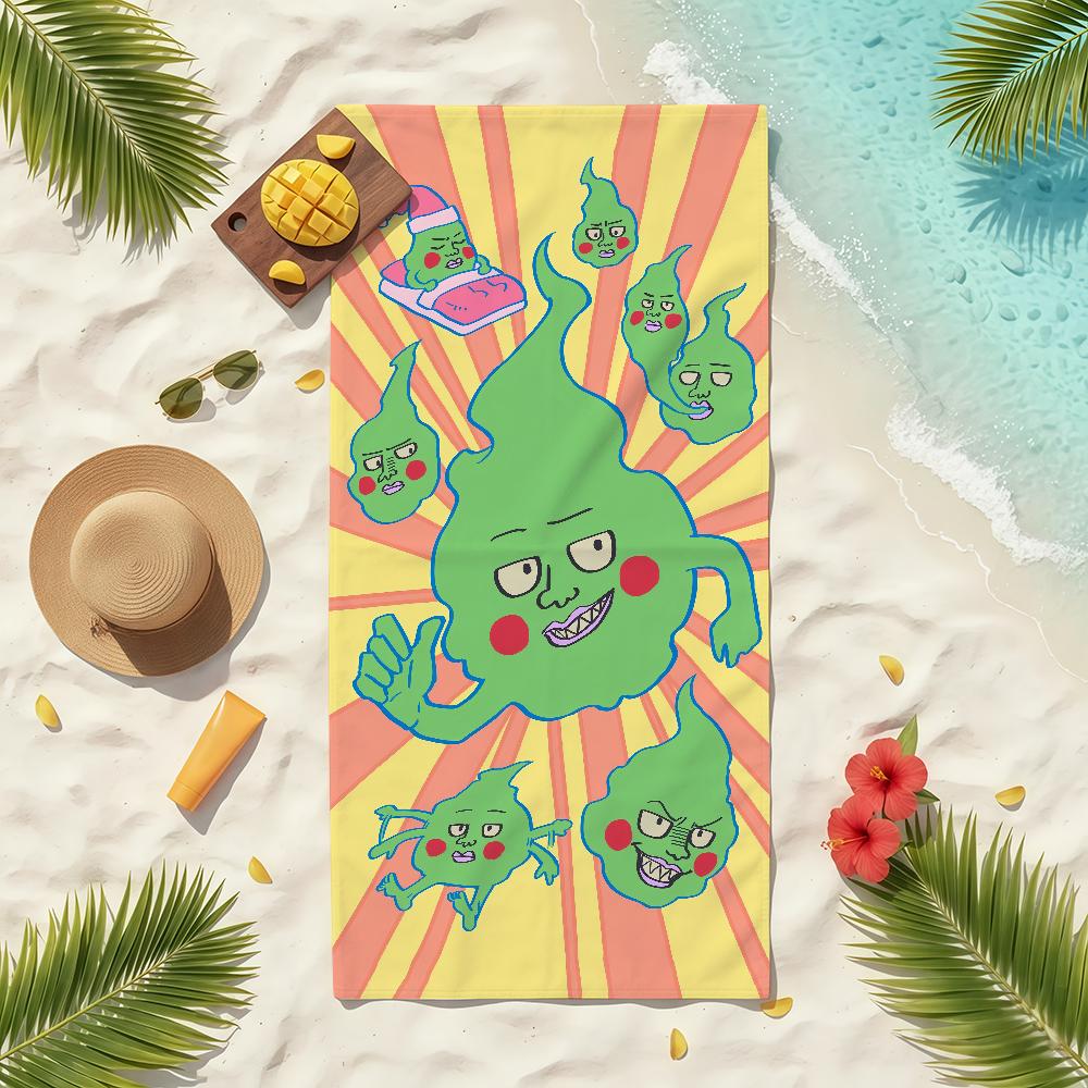 Anime M-Mob P-PsychoS 100 Towel Soft Pool Gift For Travel Gym Shower Camping Quick Dry Sports Beach Towels