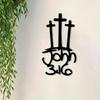 Christian Iron Cross Wall Art Powder Coated Vintage Minimalist Home Decor Religious Gift Christmas Baptism Wedding