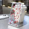 Rote Rosen Nahtloses Muster Transparenz Handyhülle für IPhone 14 15 16 13 12 11 17 Pro Max 12 13 Mini Weiche Hülle