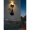Vintage Atomic Cat Metal Wall Art Mid Century Modern Iron Starburst Decor Living Room Office Cafe Gift