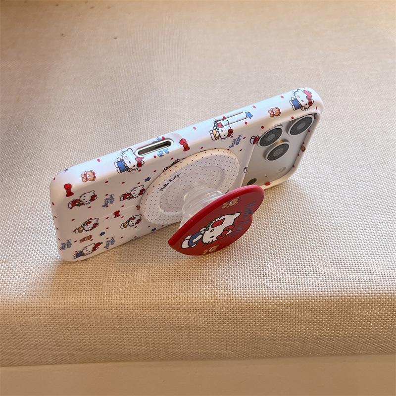 

Polka Dot Cat Magnetic Phone Stand & Case for iPhone 17/16 Pro Max/15 Pro 17 Pro Max