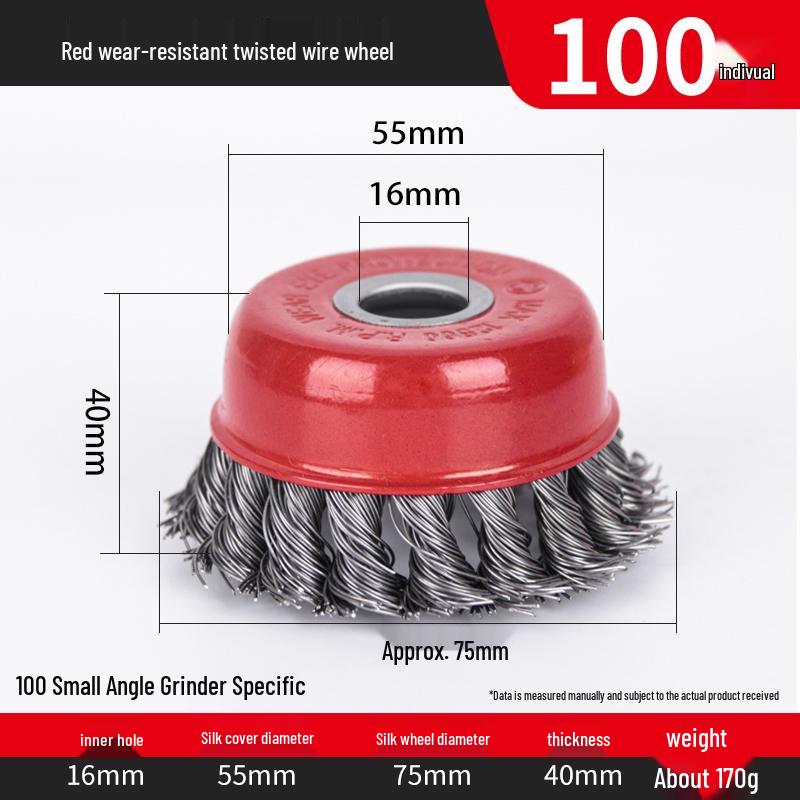 Steel Wire Brush Grinding Head for Hand Drill - Rust Removal & Polishing Tool