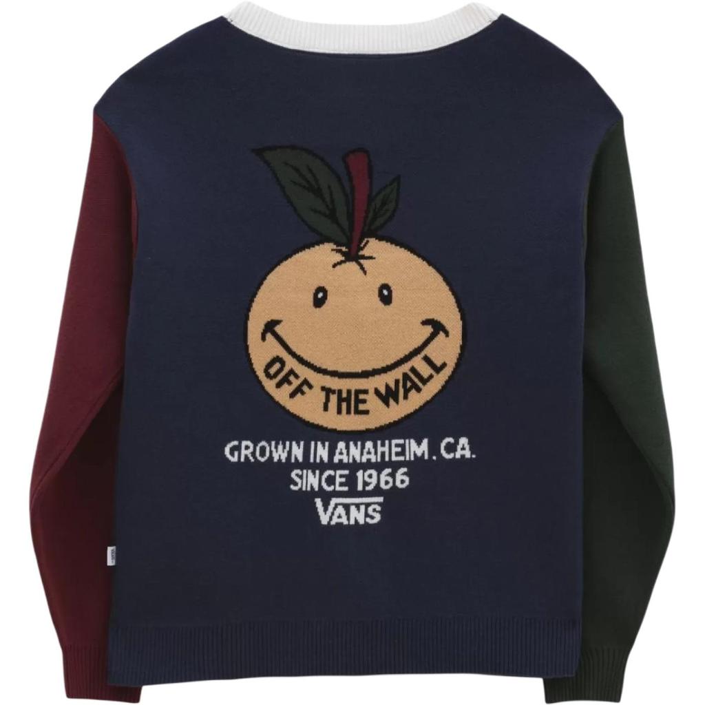 Vans V-Neck Knitted Top With Logo Patch Design Women Tops Multicolor VN0A7ROKLKZ1