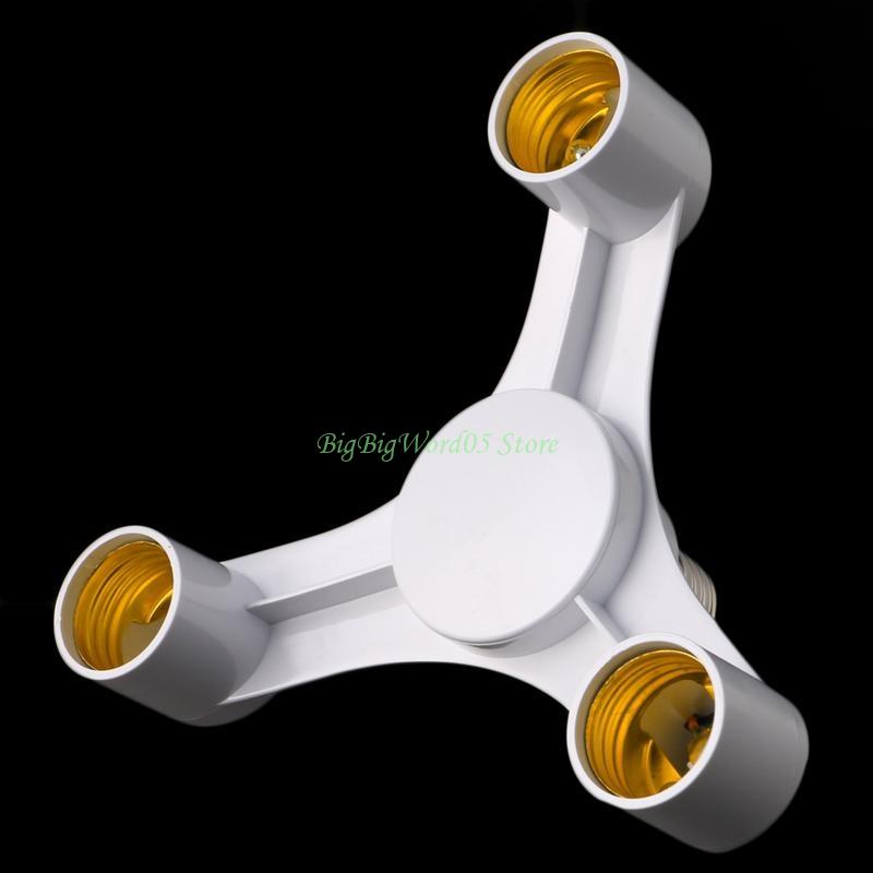 24TE E27 To Triple Lamp Holder Bulb Base Adapter Socket Converter Suitable for Light
