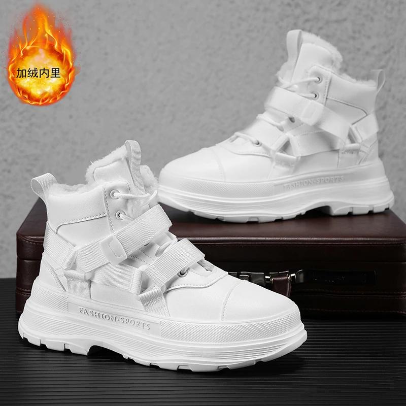 Heiße Herren Winter Freizeitschuhe Trendige Allroundschuhe für Männer Knöchel Stiefel Herren Samt Verdickung Gaobang Lässige Sneaker Schuhe