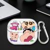 Cartoon Crayons Shinchan Case For Samsung Galaxy Buds 2Pro 4 Pro 4Pro 3 FE Live 3Pro 2 Clear Earphone Cases Cover With Hook
