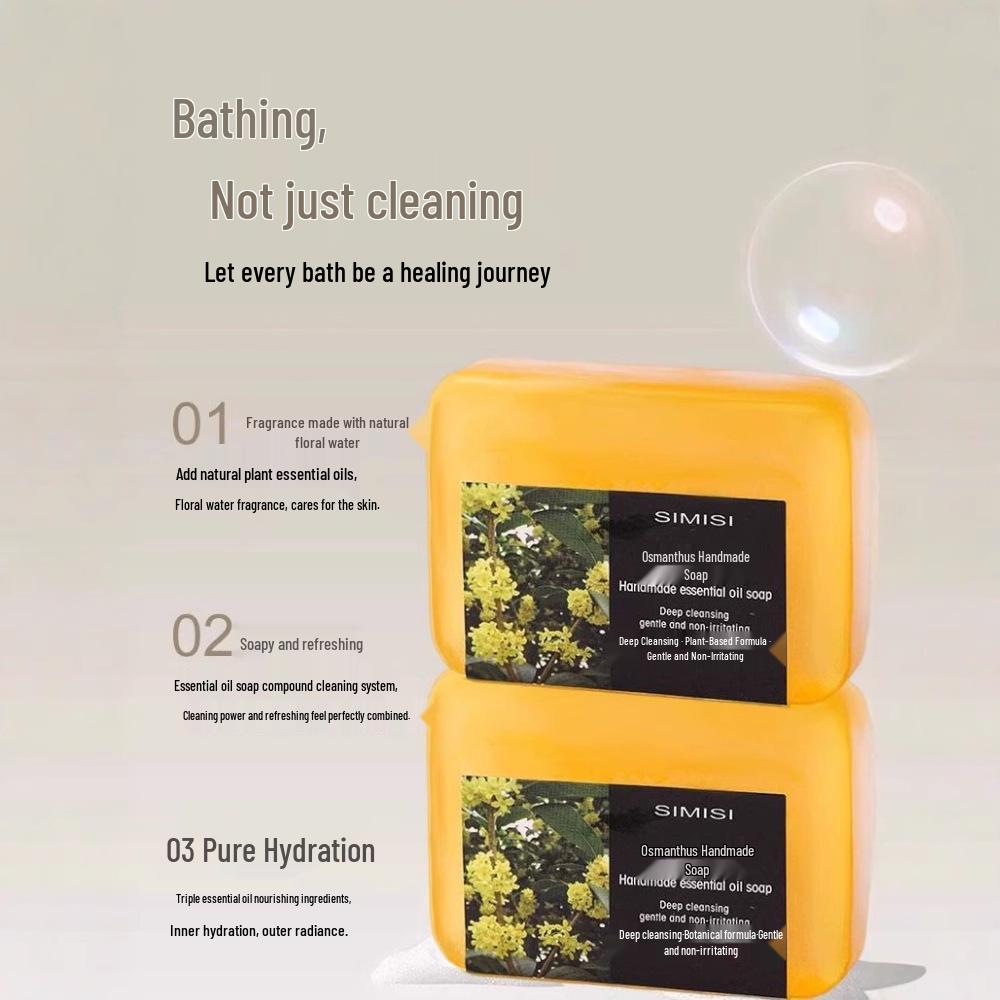 Unisex Yasemin & Osmanthus Kokulu Sabun: Uzun süre kalıcı koku, banyo ve duş kullanımı için mükemmel.