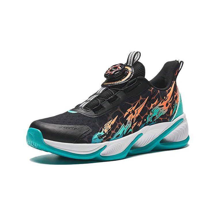 Anta Kids Red Flame 3.0 Wear-Resistant Low-Top Running Shoes Kids sneaker Black Green 312335511-3