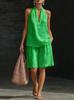 In Stock Women's Halter V-Neck Sleeveless Casual Fashion Set