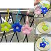 Stylish Ins Inspired Colorful Fabric Flower Keychain Adorable Doll Machine Gift
