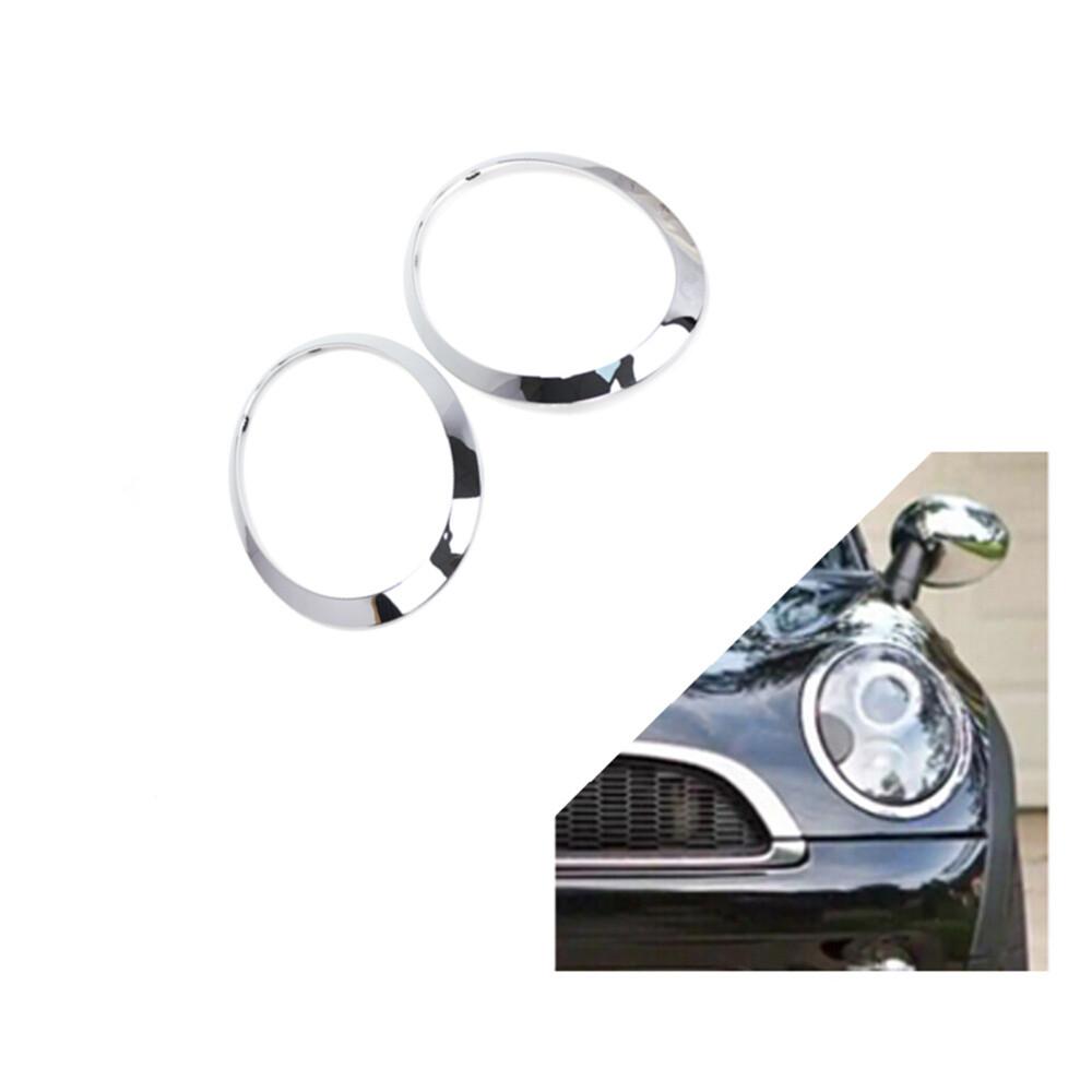 Chrome Headlight Ring Trim Bezel Cover For Mini Cooper F55 F56 F57 14-21