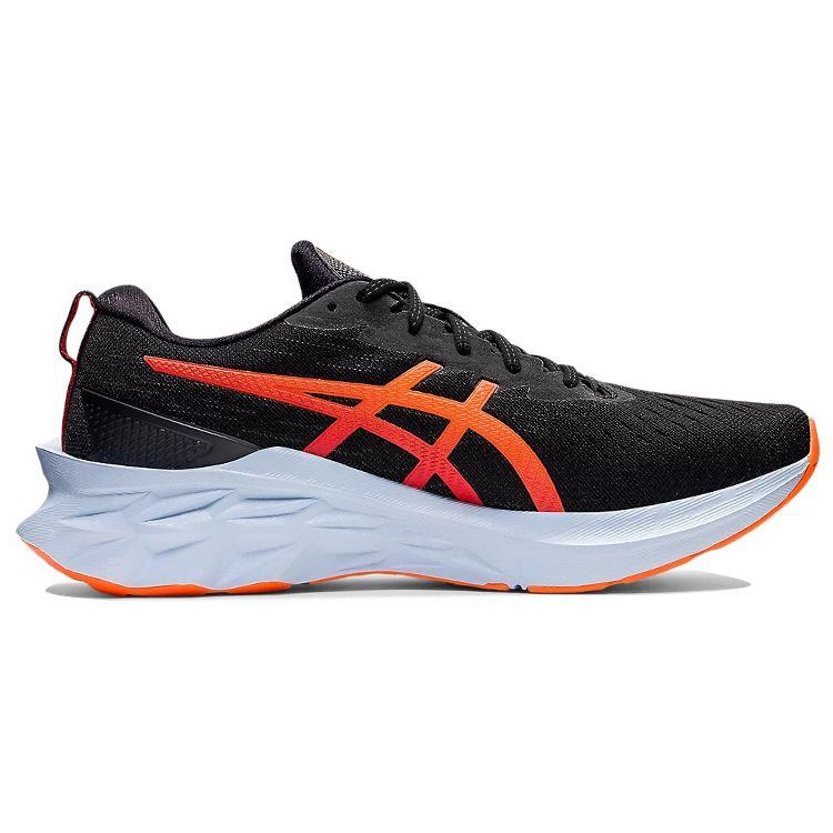 Asics Novablast 2 Comfortable Fashion Mesh Polyester Low-Top Training Running Shoes Men Sneaker Black Orange 1011B192-004