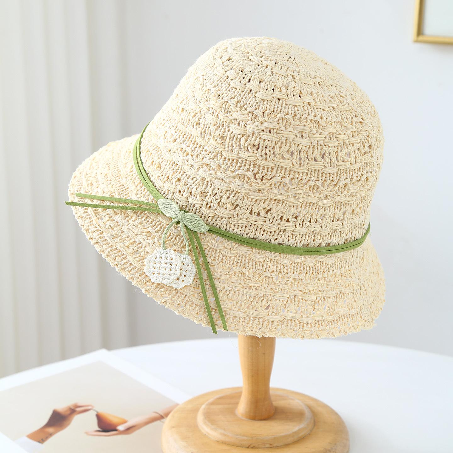 

Sunhat Knitted Fisherman Hat Korean Velvet Small Flower Bucket Hat Spring Summer Autumn Windproof Versatile Women s Hat 56-58cm бежевый