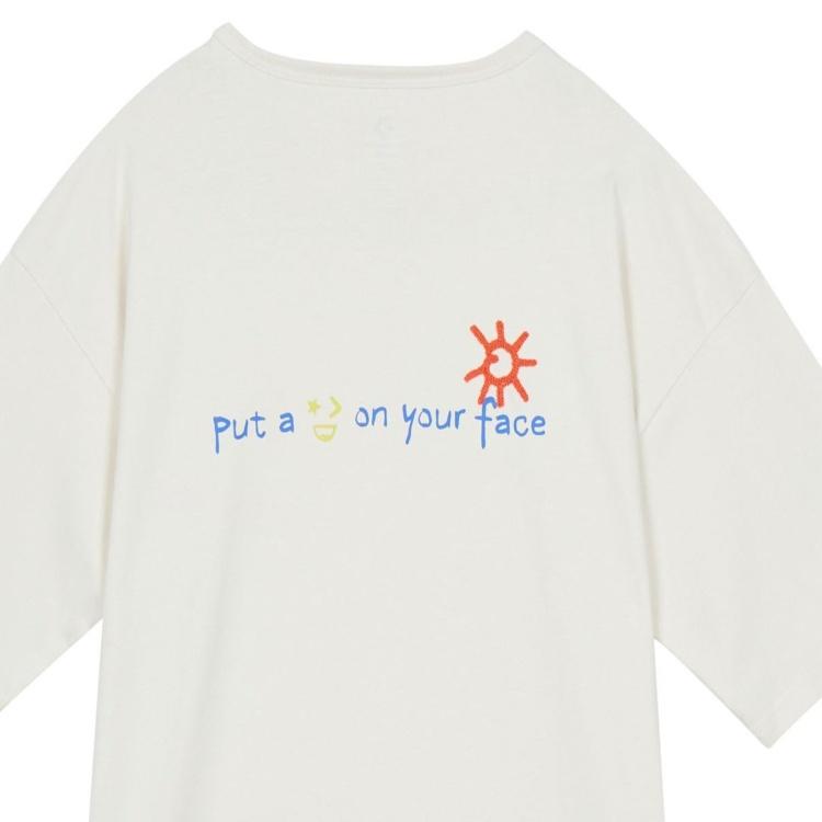 Converse Put-a-Smile-On-Your-Face Logo T-Shirt Asia Sizing 'White' Unisex 10024879-A01