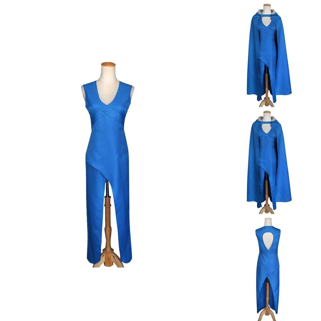 Exquisite Game Of Thrones Daenerys Targaryen Mother Of Dragons Costume Dress Cloak For Women