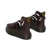 Dr. Sandálias Esportivas Martens Clarissa II Atlas de Couro Quadrado com Solado Grosso para Mulheres Cor Vermelho Escuro 26684601