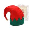 Adult & Child Non-woven Elf Christmas Hat with Bells - Red & Green