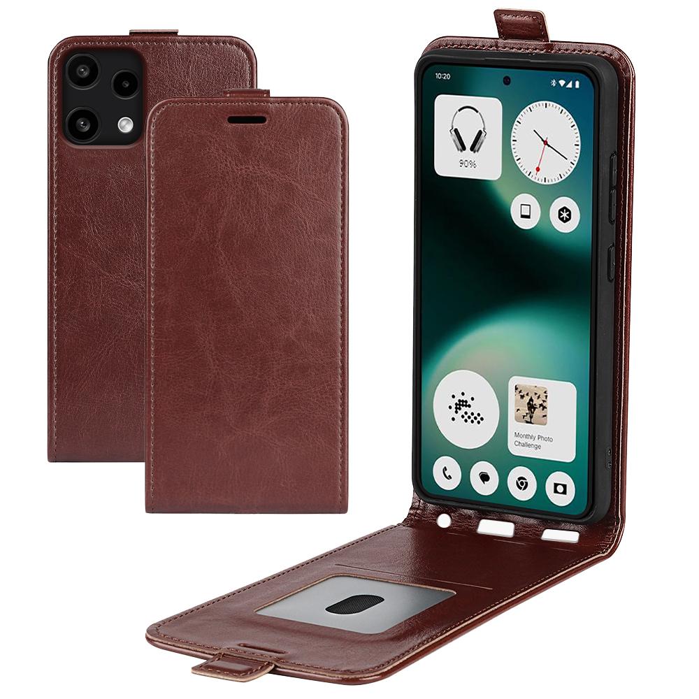 For Nothing Phone (3a) Lite 5G Case with Card Slots Vertical Flip Leather Phone Cover