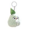 Cute Bubbling Lychee Plush Keychain, Small Stuffed Fruit Mangosteen Pendant for Bag Backpack Purse, Kawaii Key Ring Charm, Gift for Girls Women
