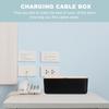 Steckdosenleiste Kabelaufbewahrungsbox Organizer Kunststoff Größe S Schwarz für Schreibtisch Arbeitszimmer Wohnzimmer USB-Hub Staubdichtes Kabelmanagement Strom