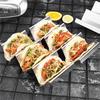 Taco Holders 4 Packs - Stainless Steel Taco Stand Rack Tray Style, Oven Safe for Baking, Dishwasher and Grill Safe