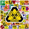 10/30/50pcs Creative Warning Signs Stickers Danger Banning Cartoon Decals Laptop Motorcycle Helmet Phone Funny Graffiti Sticker