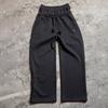 Men Casual Pants Elastic Waist Adjustable Drawstring Long Trousers with Pockets Fake Two Pieces Star