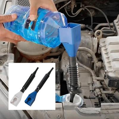 Car & Motorcycle Fueling Funnel Draining Tool Snap Funnel Pipe Hose Multi-Function Funnel Tool K5M6