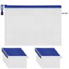 MerryNine Portable White File Clear Grid Line Folder Waterproof Zip Bag Folder 20-Pack (A4)