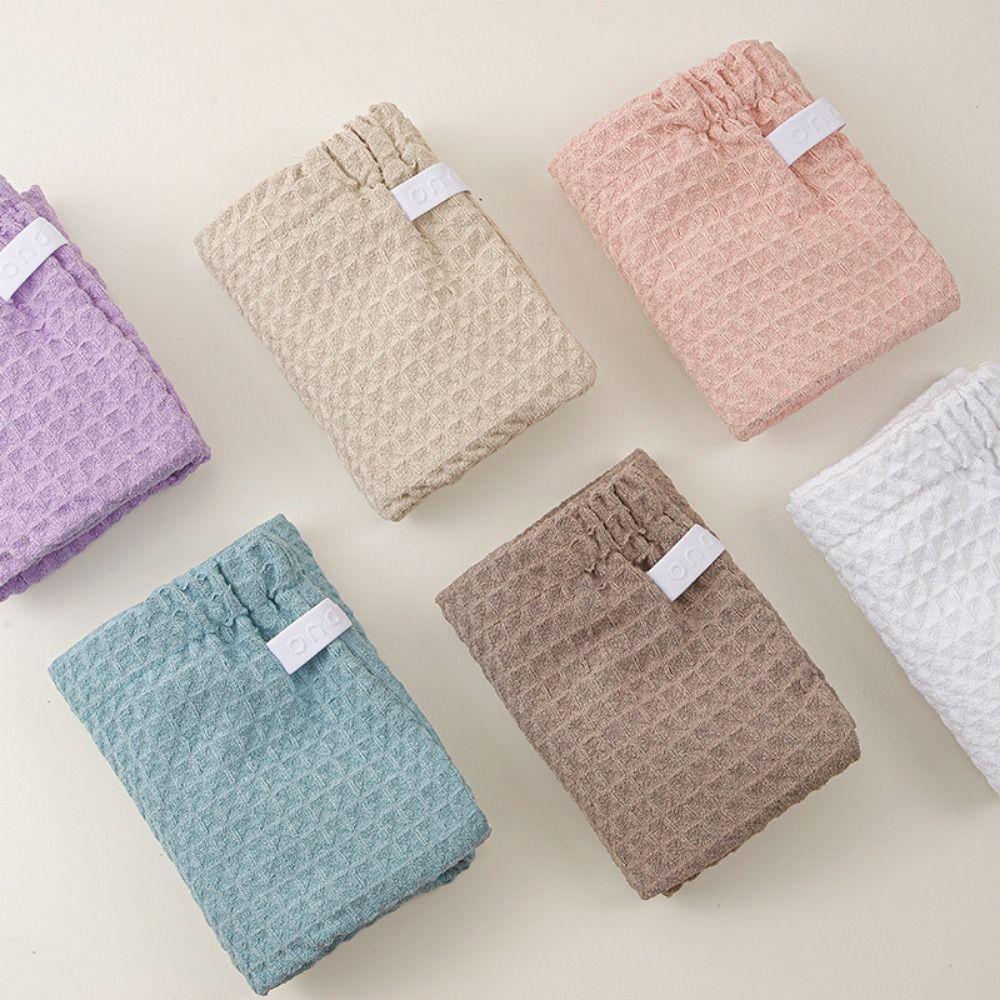 Soft Women Bath Head Wrap Quick-dry Hair Drying Hat Towel Cap Waffle Dry Hair Cap  Home Use