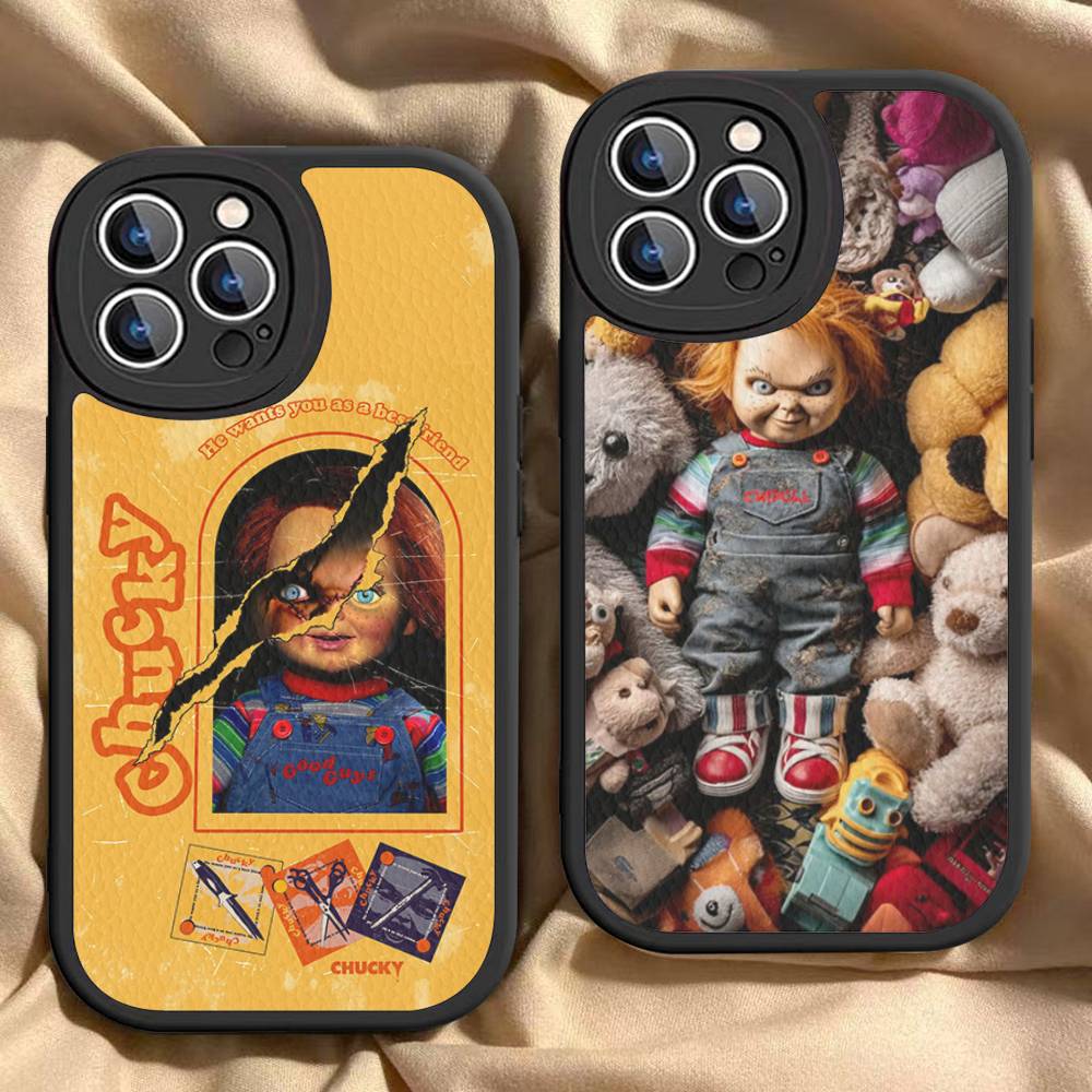 Horror C-Chucky Movie Phone Case For IPhone 16 15 14 13 12 11 Pro Max Plus Leather Shockproof Cover