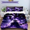 3pcs Solo Leveling Sung Jin-woo pattern bedding set duvet cover set includes duvet cover &pillowcases, perfect all season bedroom decoration & gift