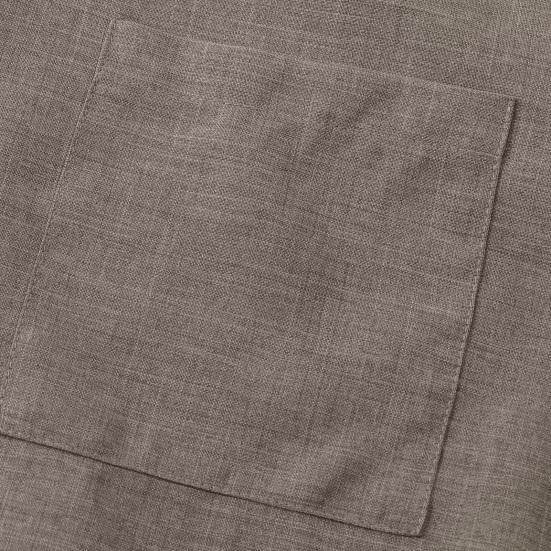 Sommer Herrenhemd Stehkragen Einreihig Brusttasche Einfarbig Locker Strickjacke Kurze Ärmel Weich Atmungsaktiv Lässig Mittellang Business