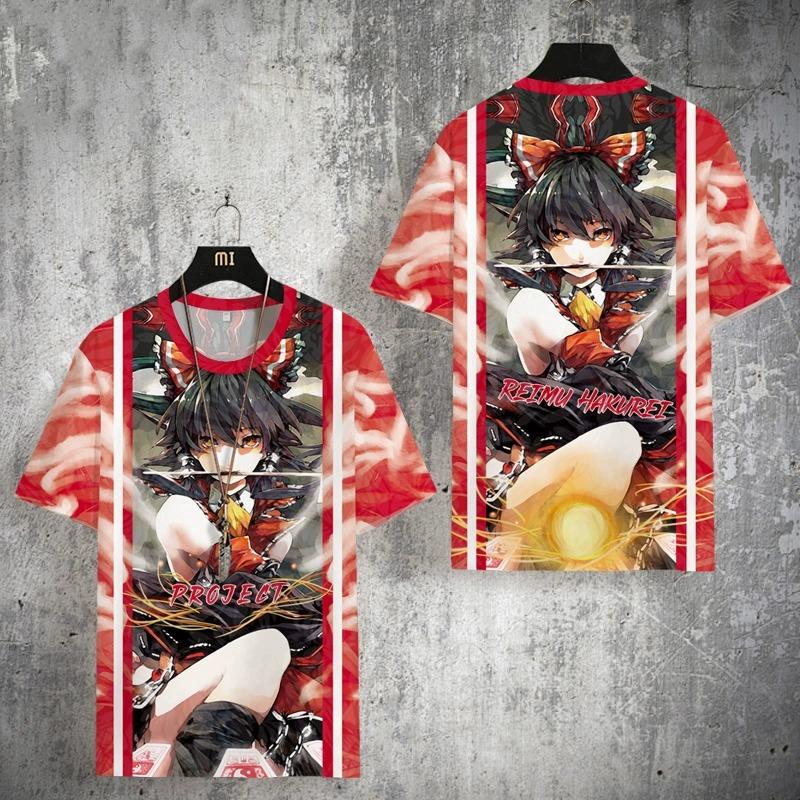 

Game Touhou Project Cosplay T-Shirt 3D Hakurei Reimu Print Anime Cartoon Tees Summer Men Women Harajuku S