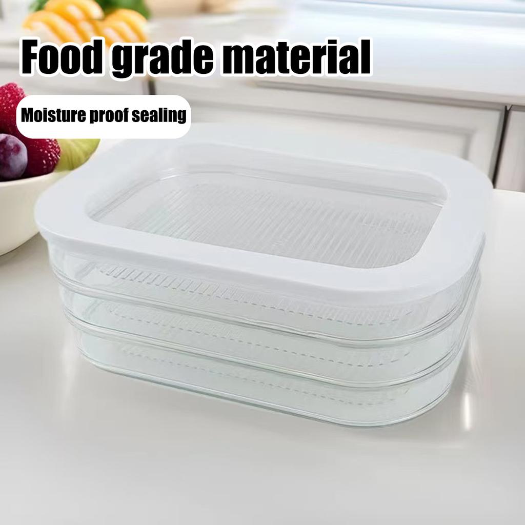3-Layer Refrigerator Frozen Meat Refrigerated Box Frozen Food Grade Food Storage Box Refrigerator Specific Fresh-Keeping Box