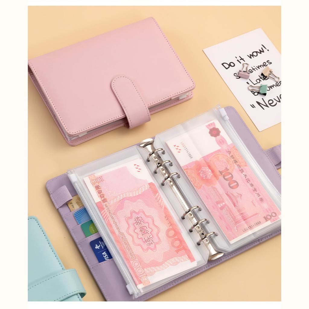 Seraphelix Household Management Pouch A6 Binder 6 Holes Labeled File 12 Pockets Storage Budget Management Tool Perfect for Money Management Business