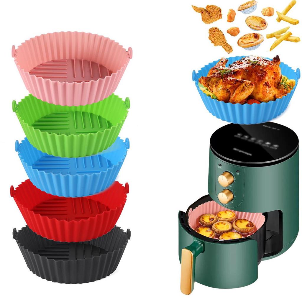 Silicone Food-Grade Square Air Fryer Pan: High Temp Resistant & Easy To Clean