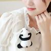 Creative Plush Popping Circle Panda Clip Black White Hugging Panda Curtain Clip Stuffed Animal Doll Souvenir Christmas Gifts