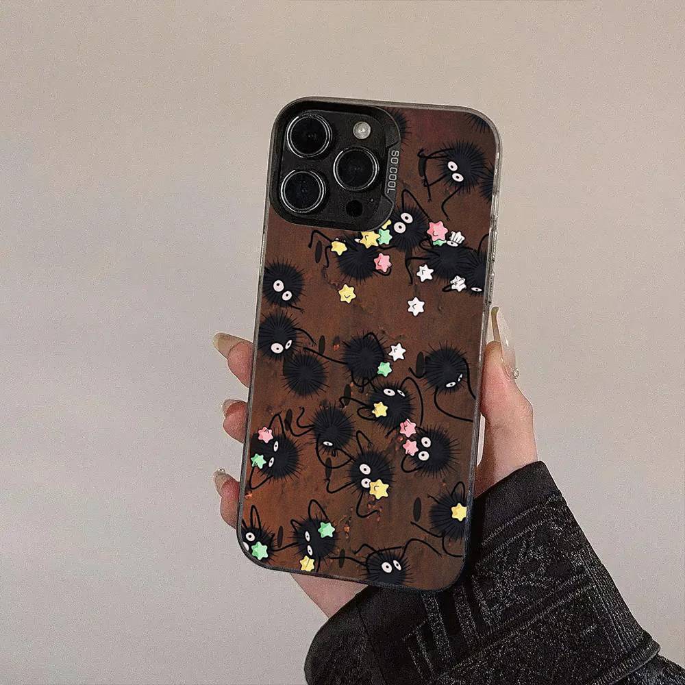 S-Spiriteds Flower A-Away Cover For IPhone 17Air 16 15 14 13 12 11 Pro Max X XS XR Plus Colorful Silver Phone Case