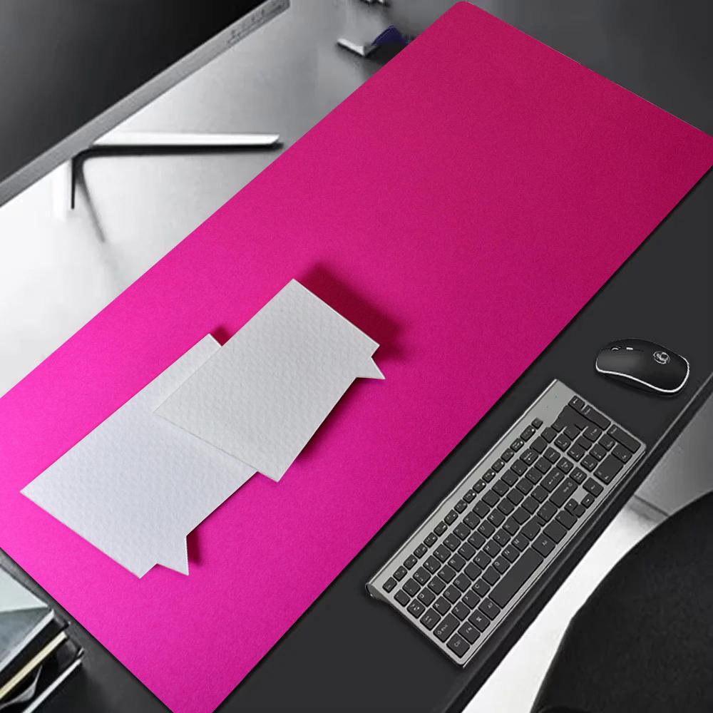 Vibrant Magenta Extended mouse pad Solid Bold Color, Smooth Surface Stylish Functional Accessory for Office & Gaming Workspaces