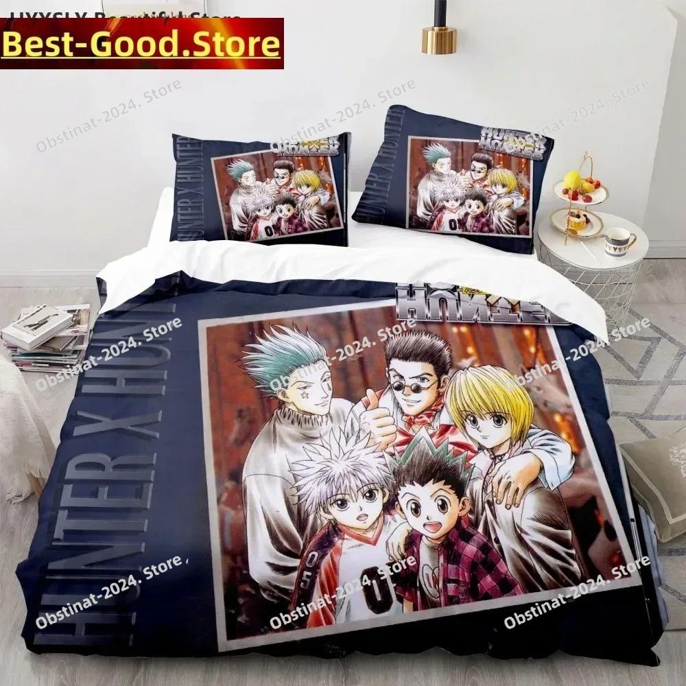 Hunter X Hunter 3D Japanese Anime Bedding Set Printed Set Duvet Cover Sheet Pillowcase Bed Soft Quilt Cover Full Queen King Size