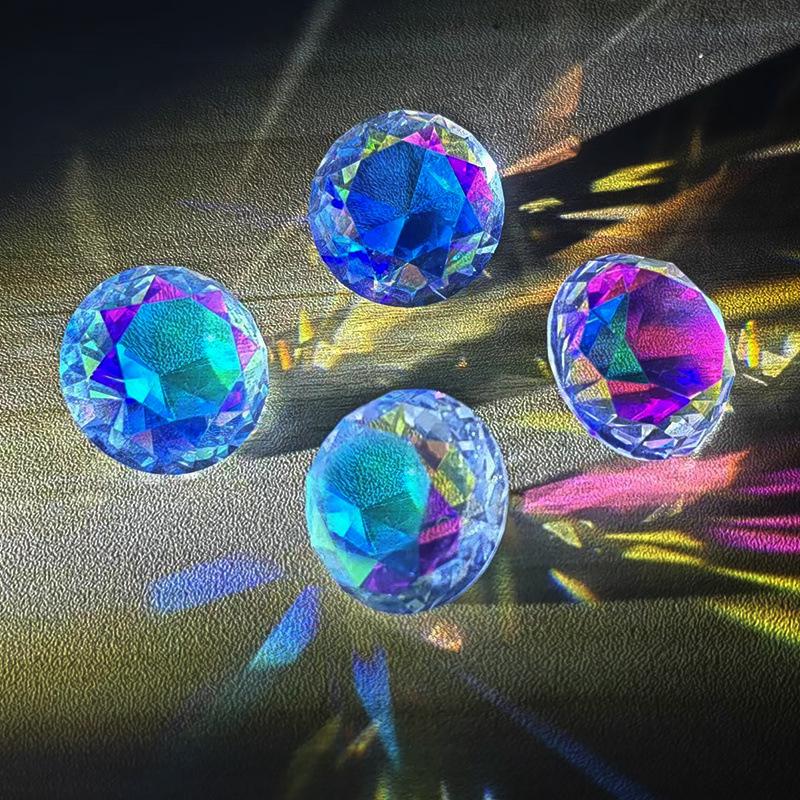 Colorful Light Prism Sun Catcher Cube - Glass Ornament and Creative Decompression Gift