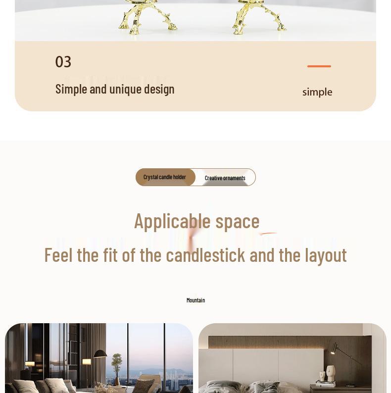 Modern Gold Metal Glass Vase for Dining Table or TV Cabinet