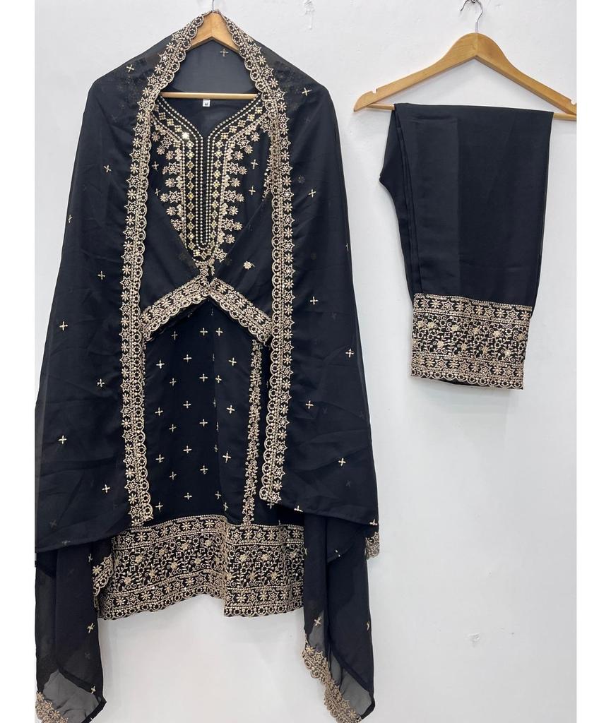 Indian Designer Party Wear Faux Georgette Salwar Suit Women Bollywood Salwar Kameez Set