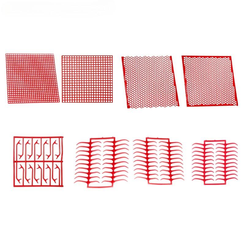 1Box Dental Casting Wax Mesh, Wax Hooks, Mesh Clips, Hexagonal Mesh and Clipping Materials for Dental Technicians